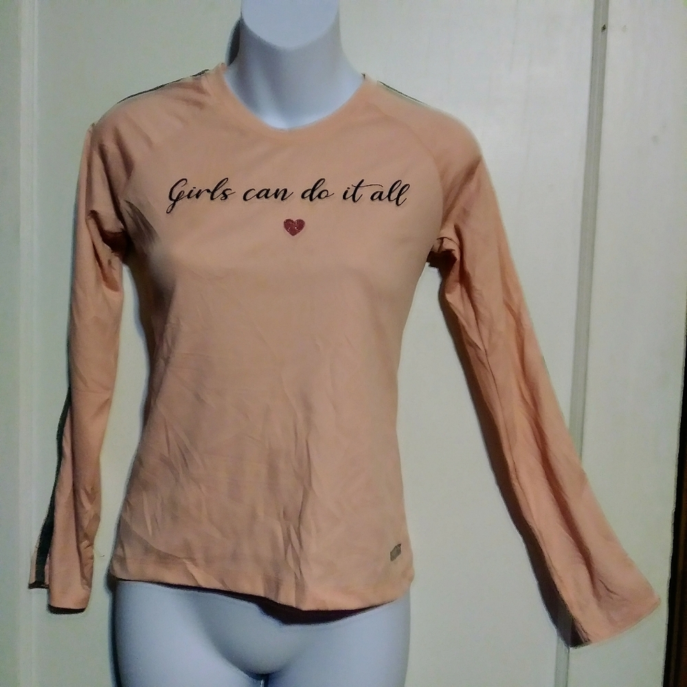 LADIES PUFF PINK LONG SLEEVE TOP